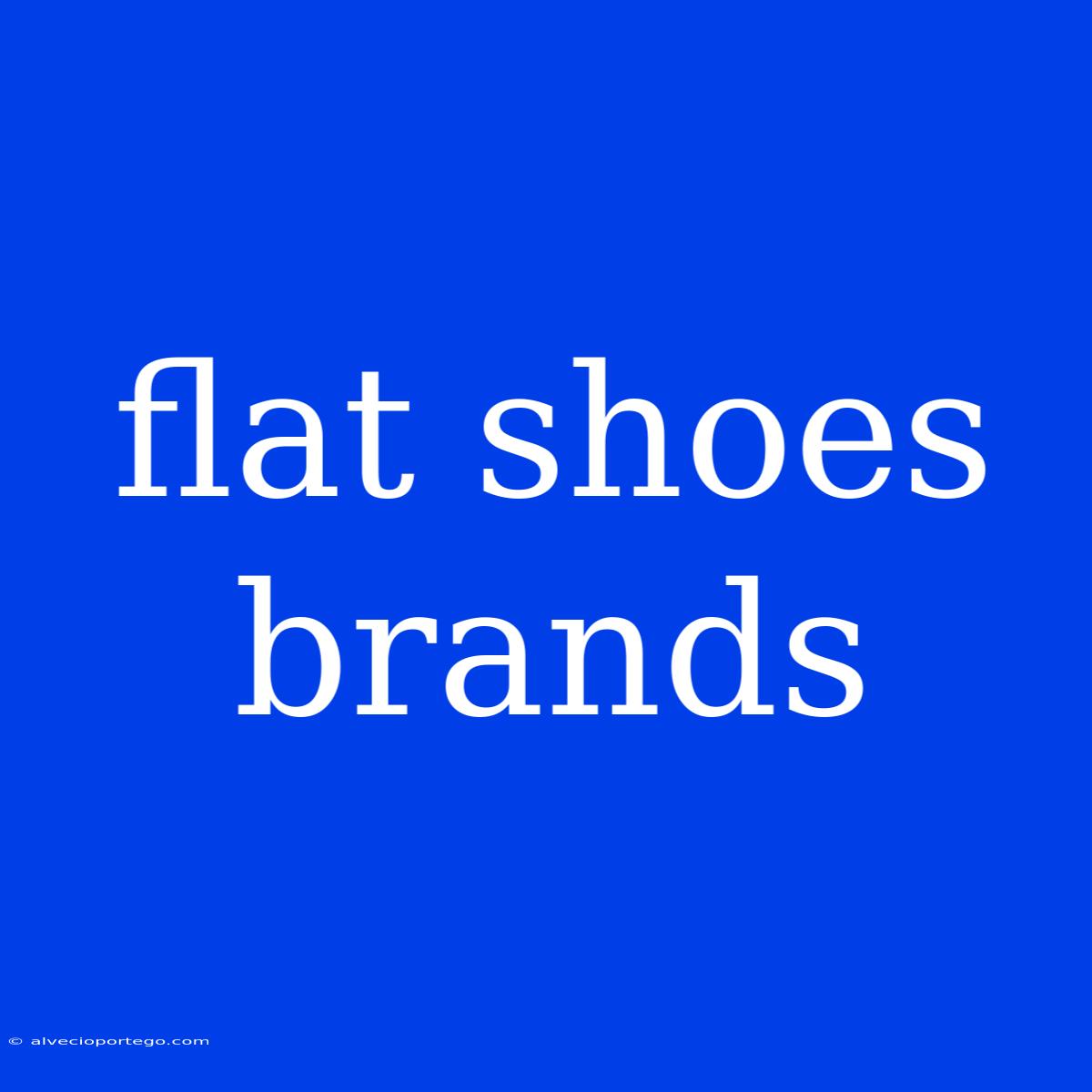 Flat Shoes Brands