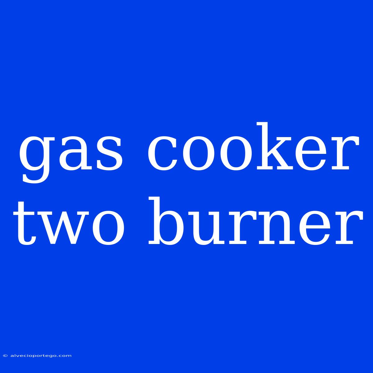 Gas Cooker Two Burner