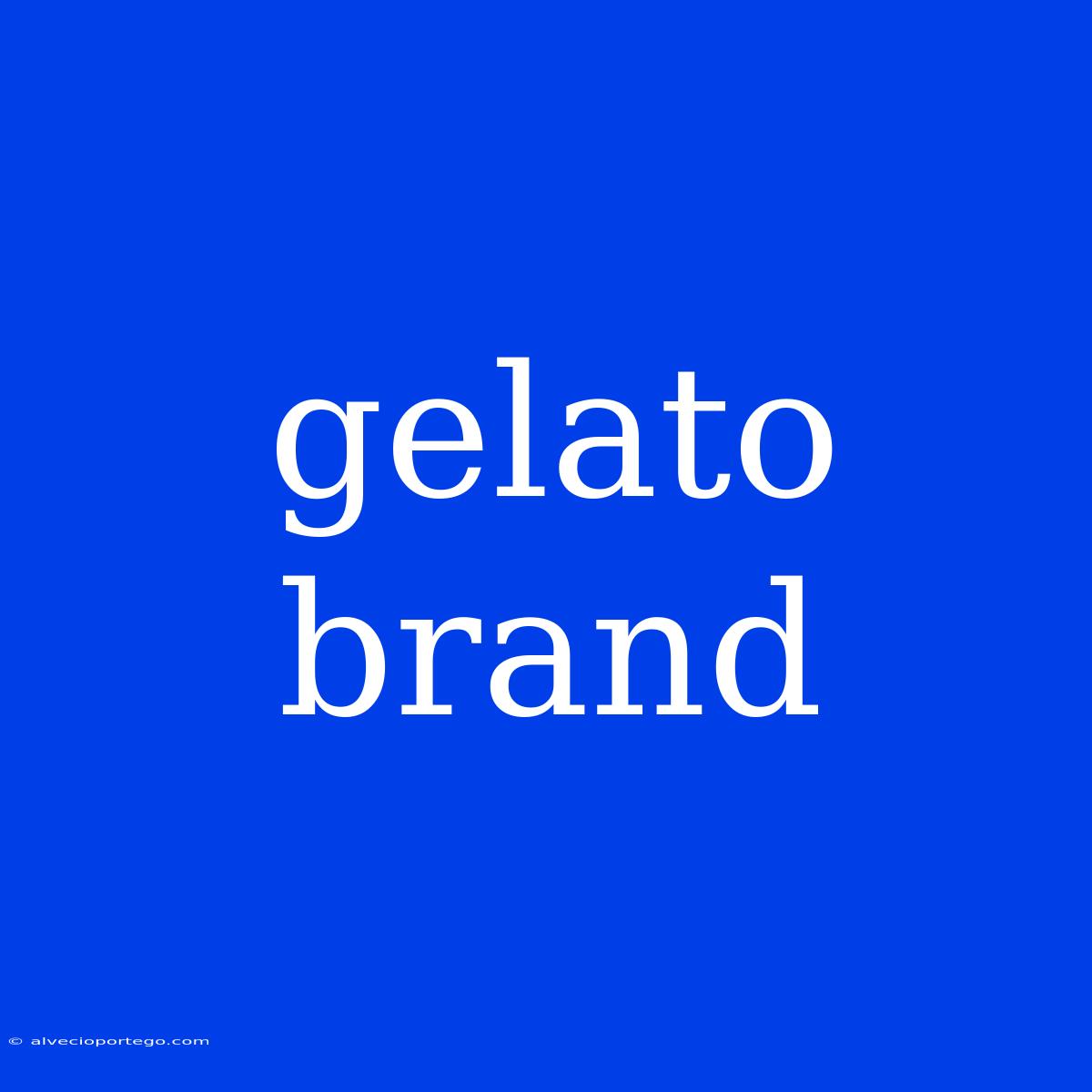 Gelato Brand