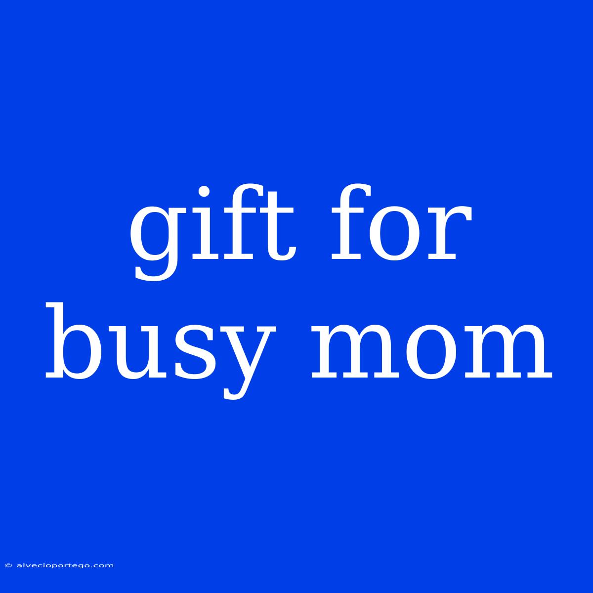 Gift For Busy Mom