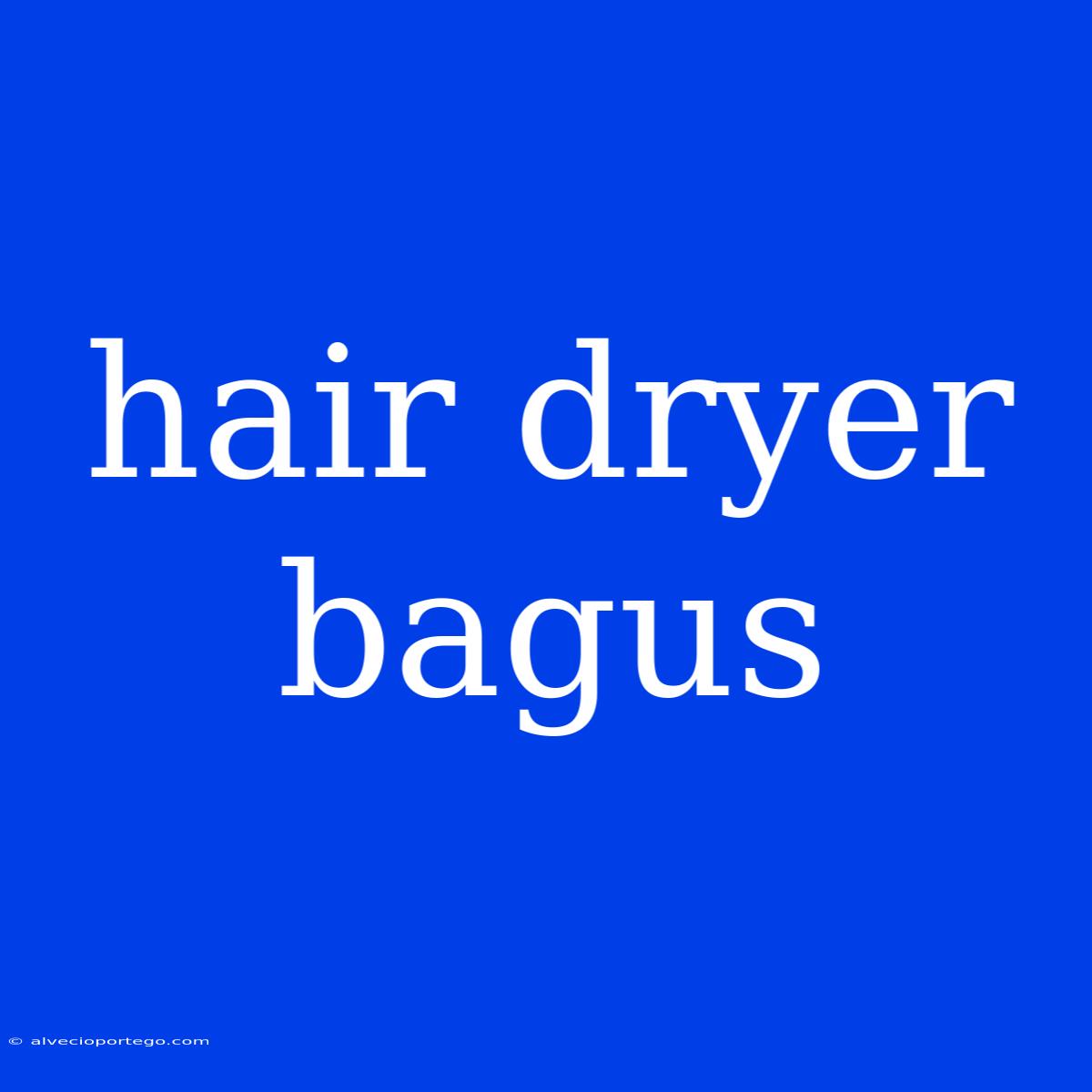 Hair Dryer Bagus