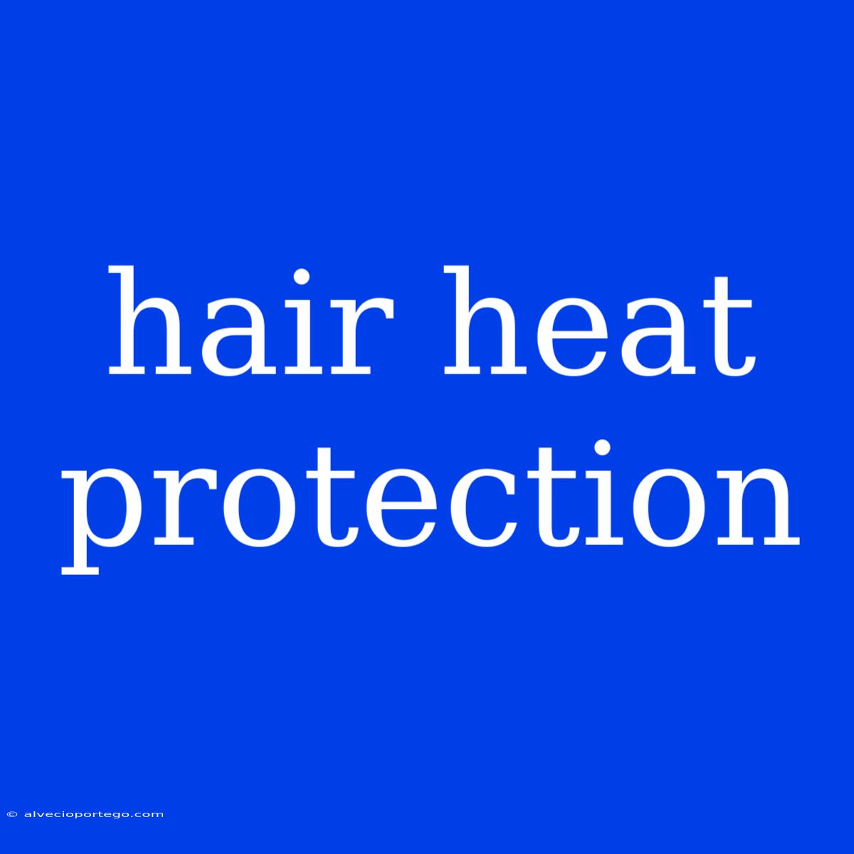 Hair Heat Protection