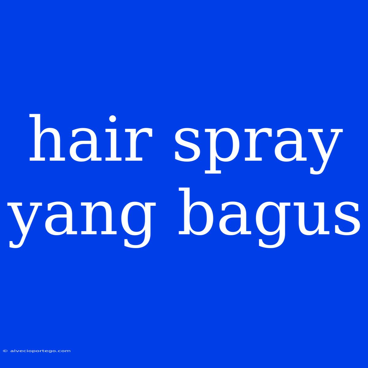 Hair Spray Yang Bagus