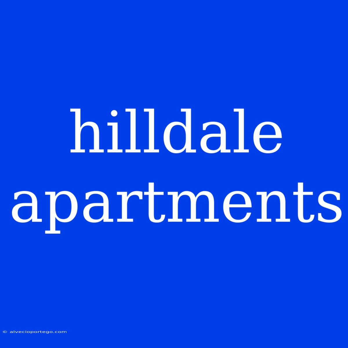 Hilldale Apartments