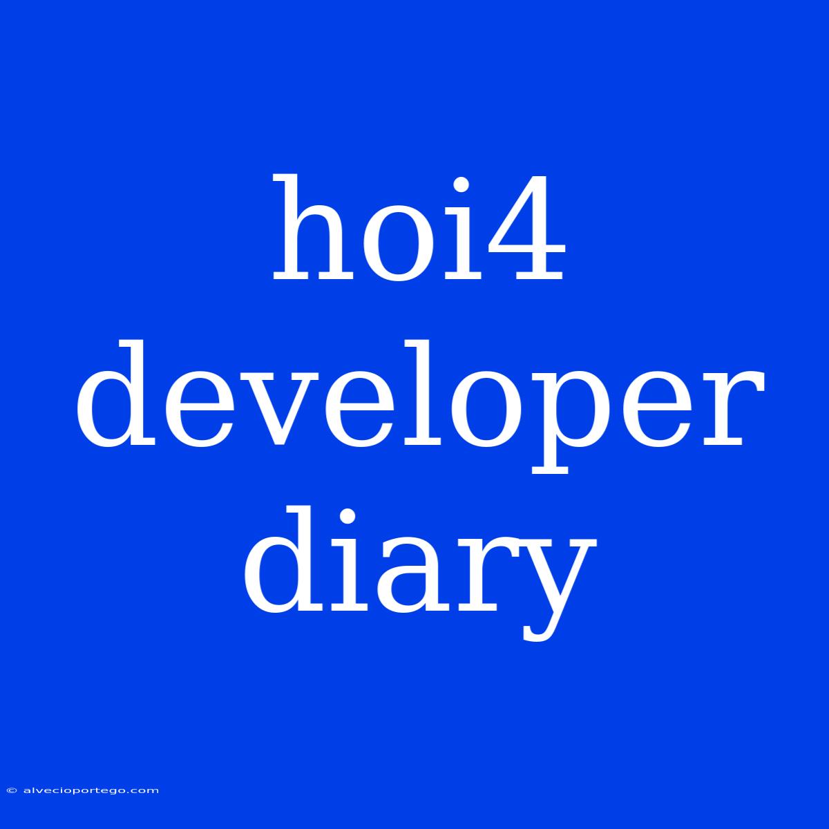 Hoi4 Developer Diary