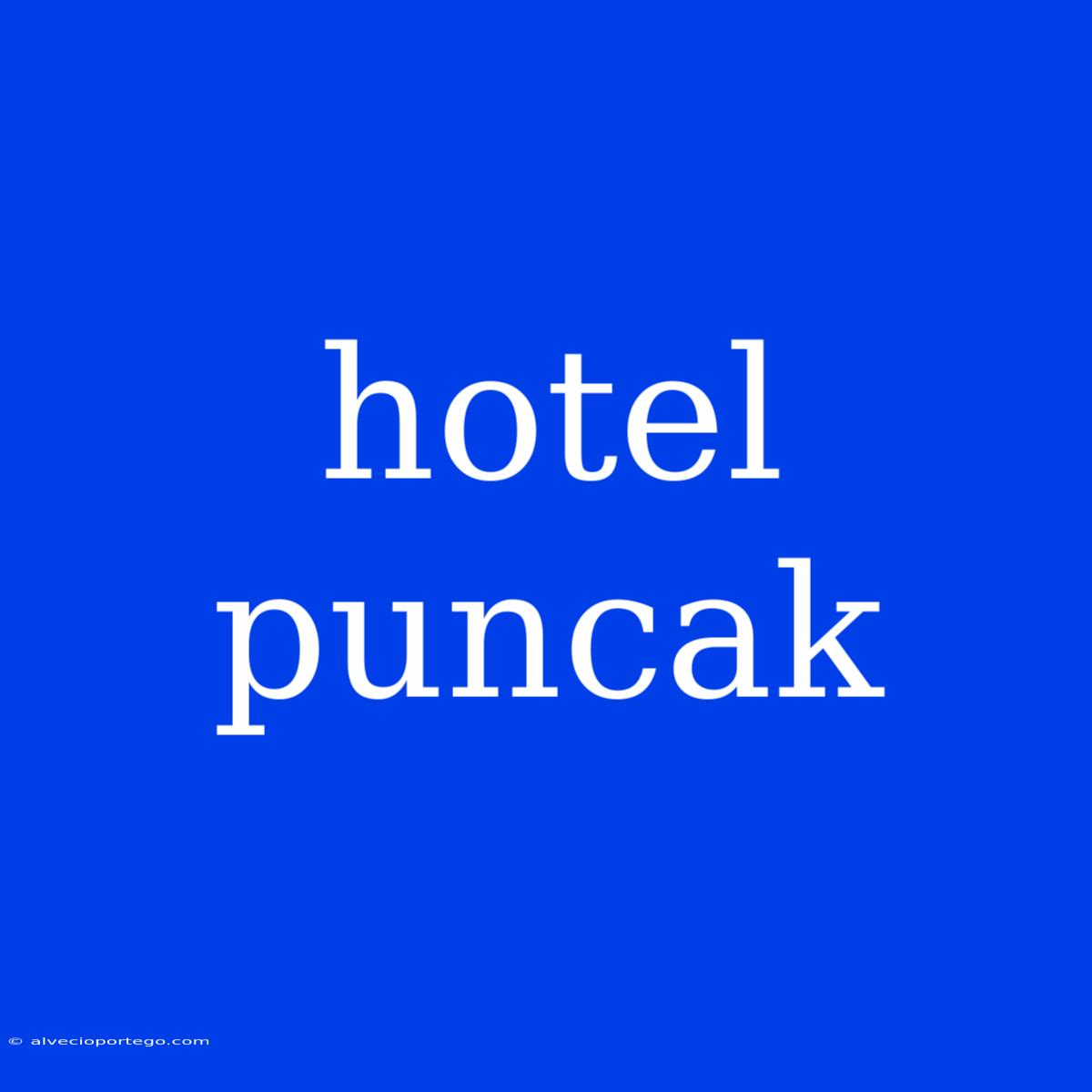 Hotel Puncak