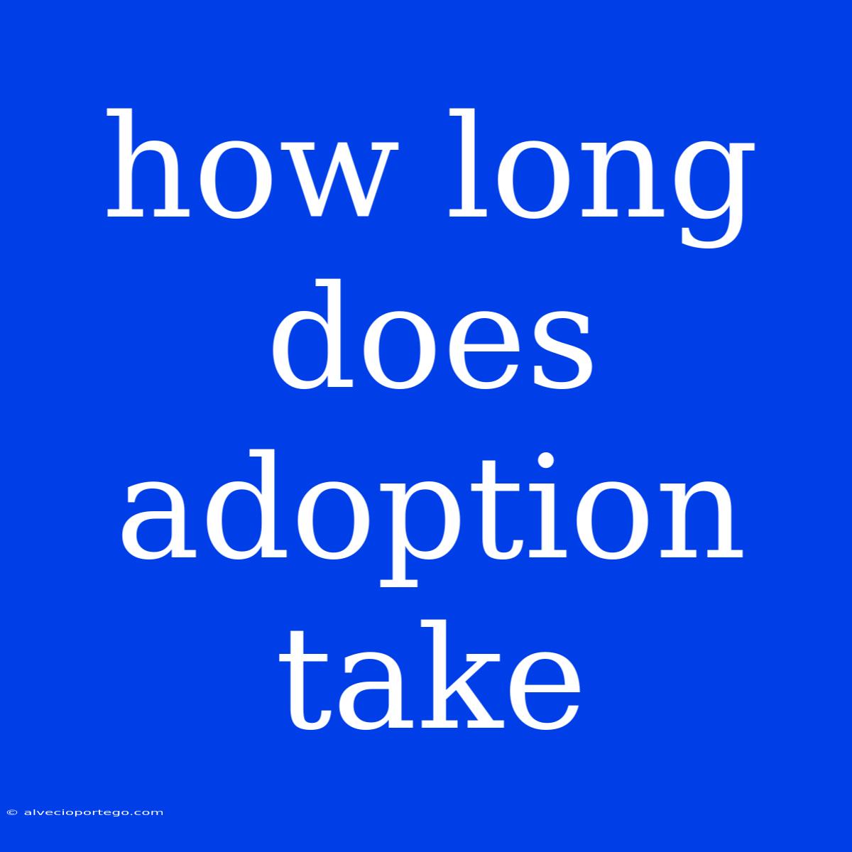 How Long Does Adoption Take