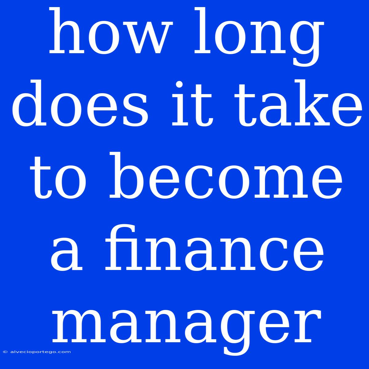 How Long Does It Take To Become A Finance Manager