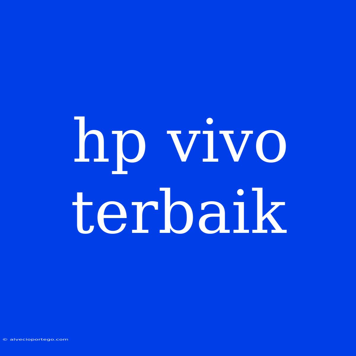 Hp Vivo Terbaik