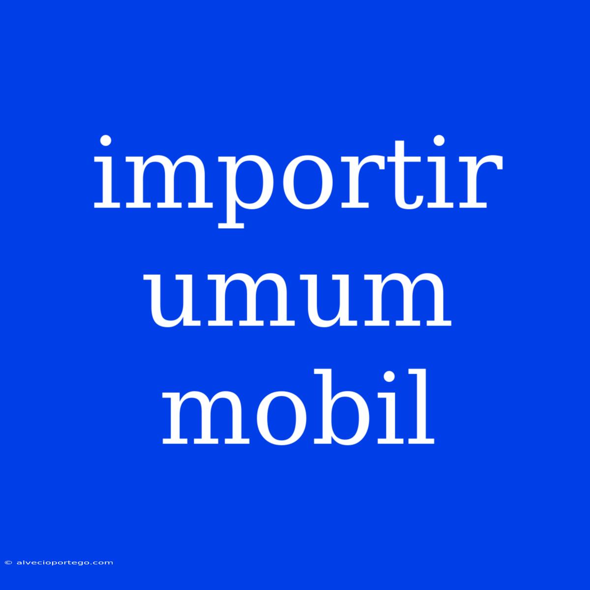 Importir Umum Mobil