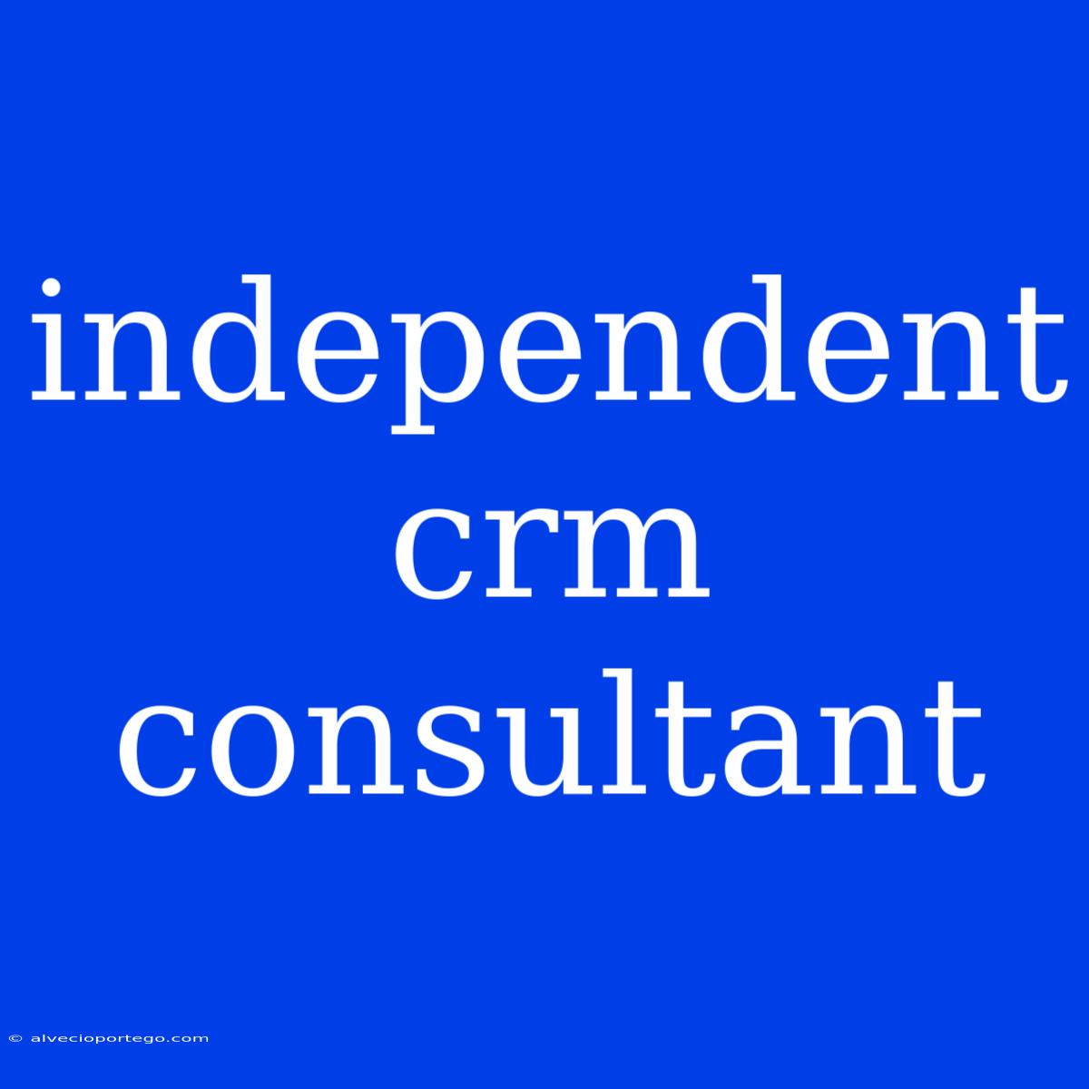 Independent Crm Consultant