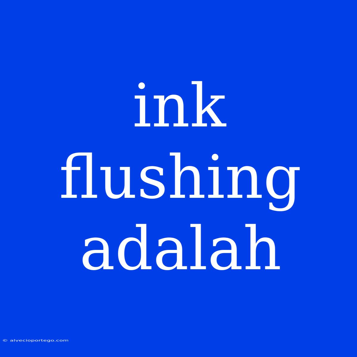 Ink Flushing Adalah