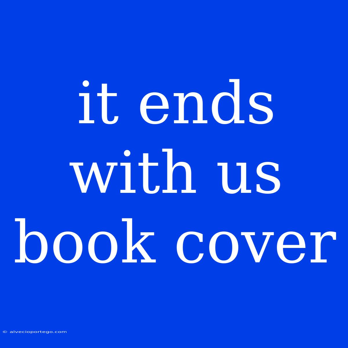 It Ends With Us Book Cover