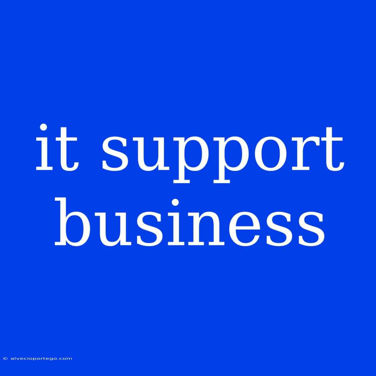 It Support Business