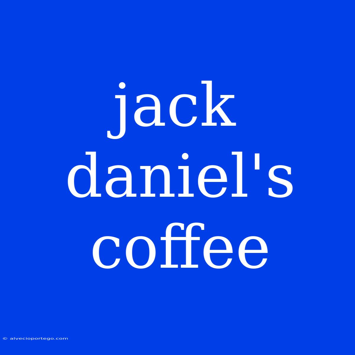 Jack Daniel's Coffee