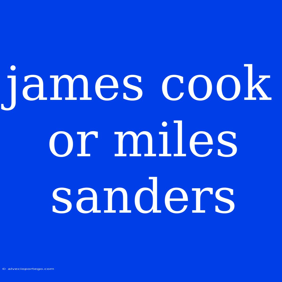 James Cook Or Miles Sanders