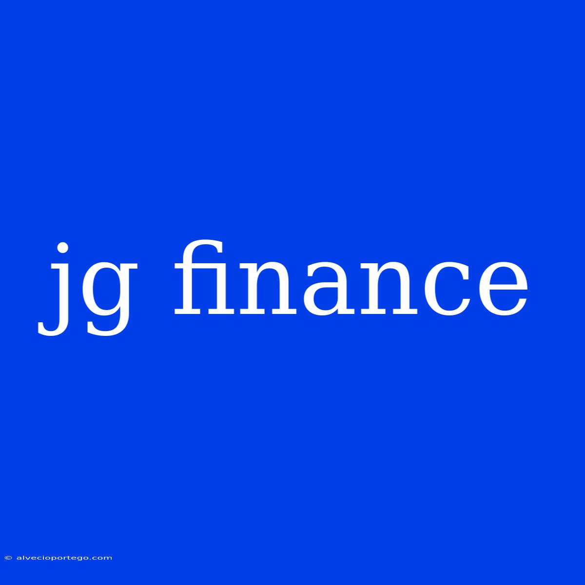 Jg Finance