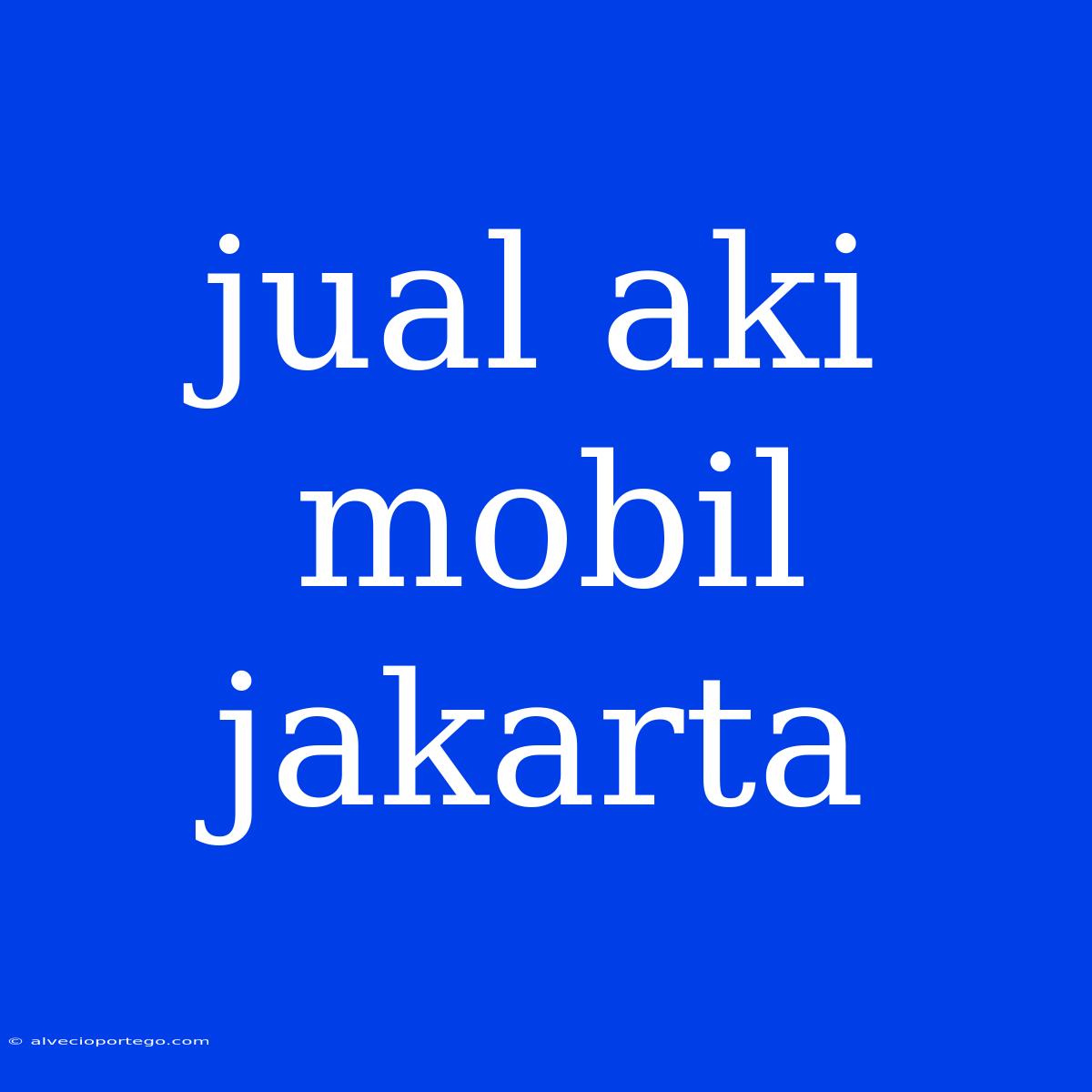 Jual Aki Mobil Jakarta