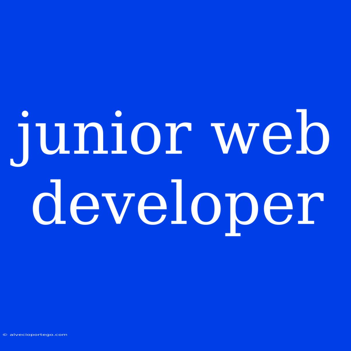 Junior Web Developer