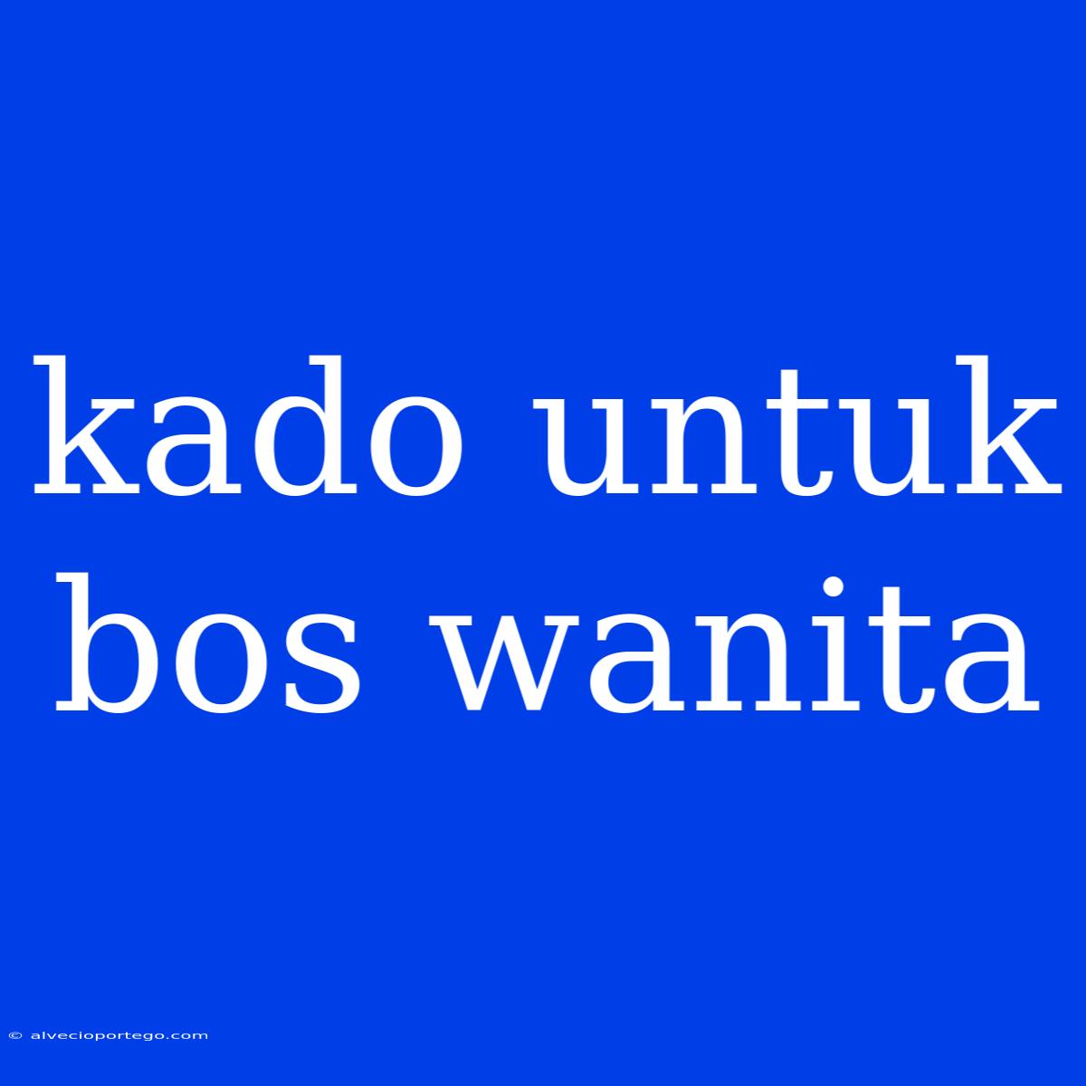 Kado Untuk Bos Wanita