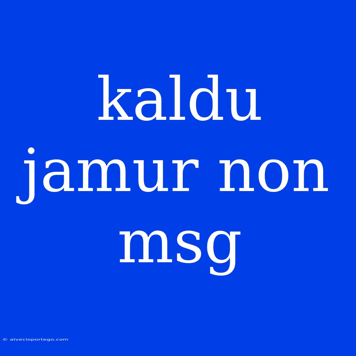 Kaldu Jamur Non Msg