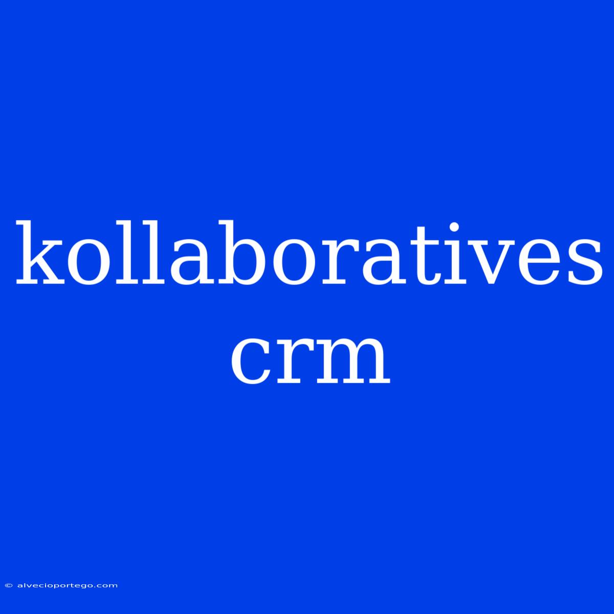 Kollaboratives Crm