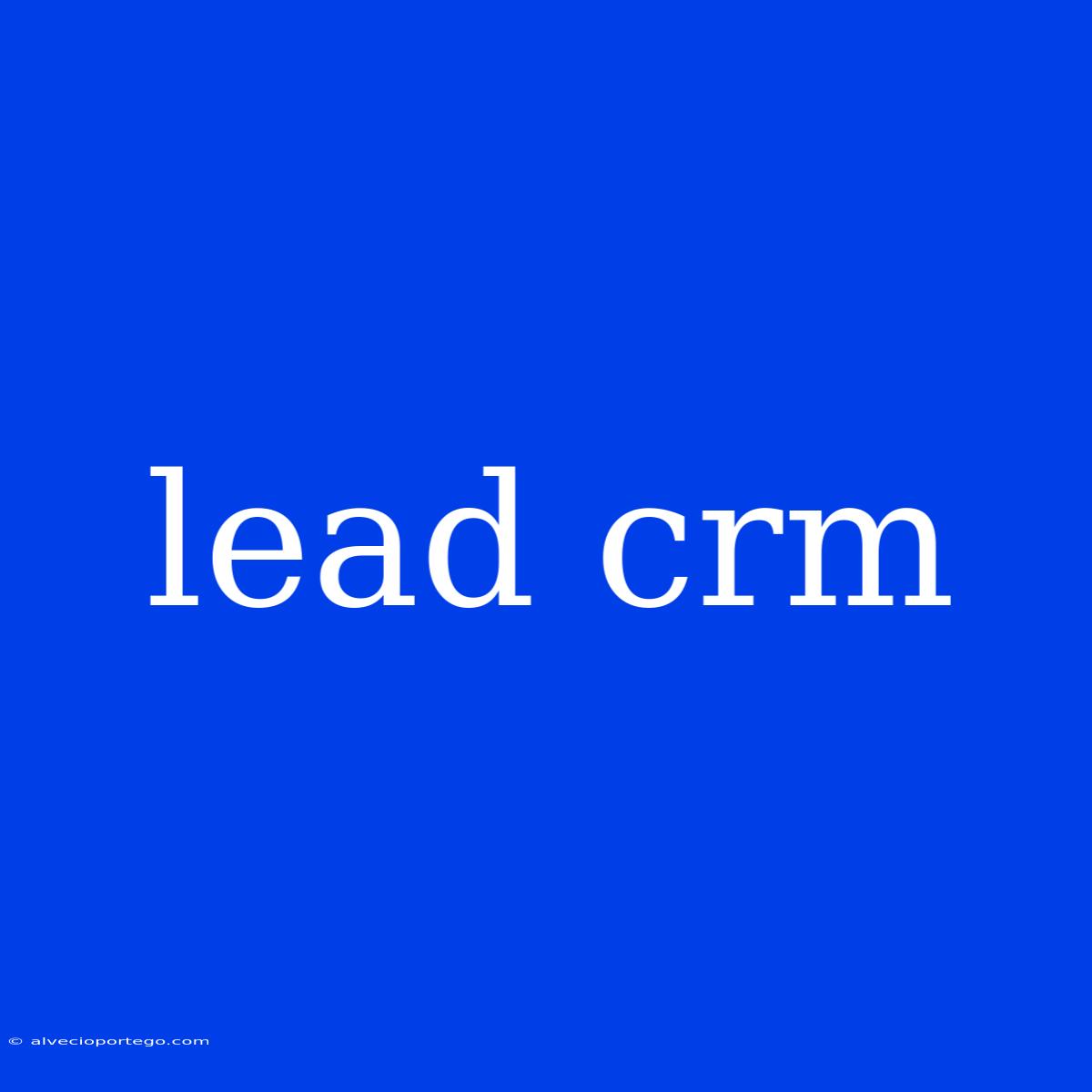 Lead Crm