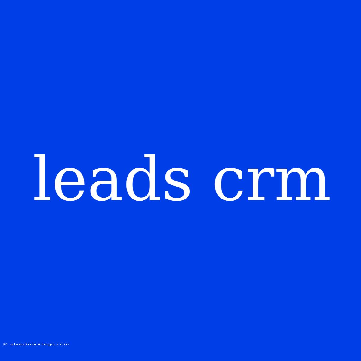 Leads Crm