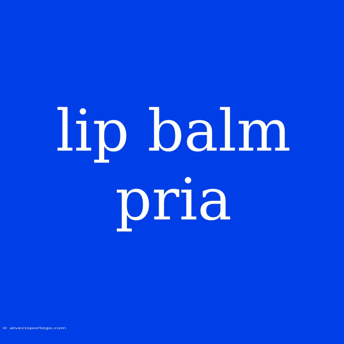 Lip Balm Pria