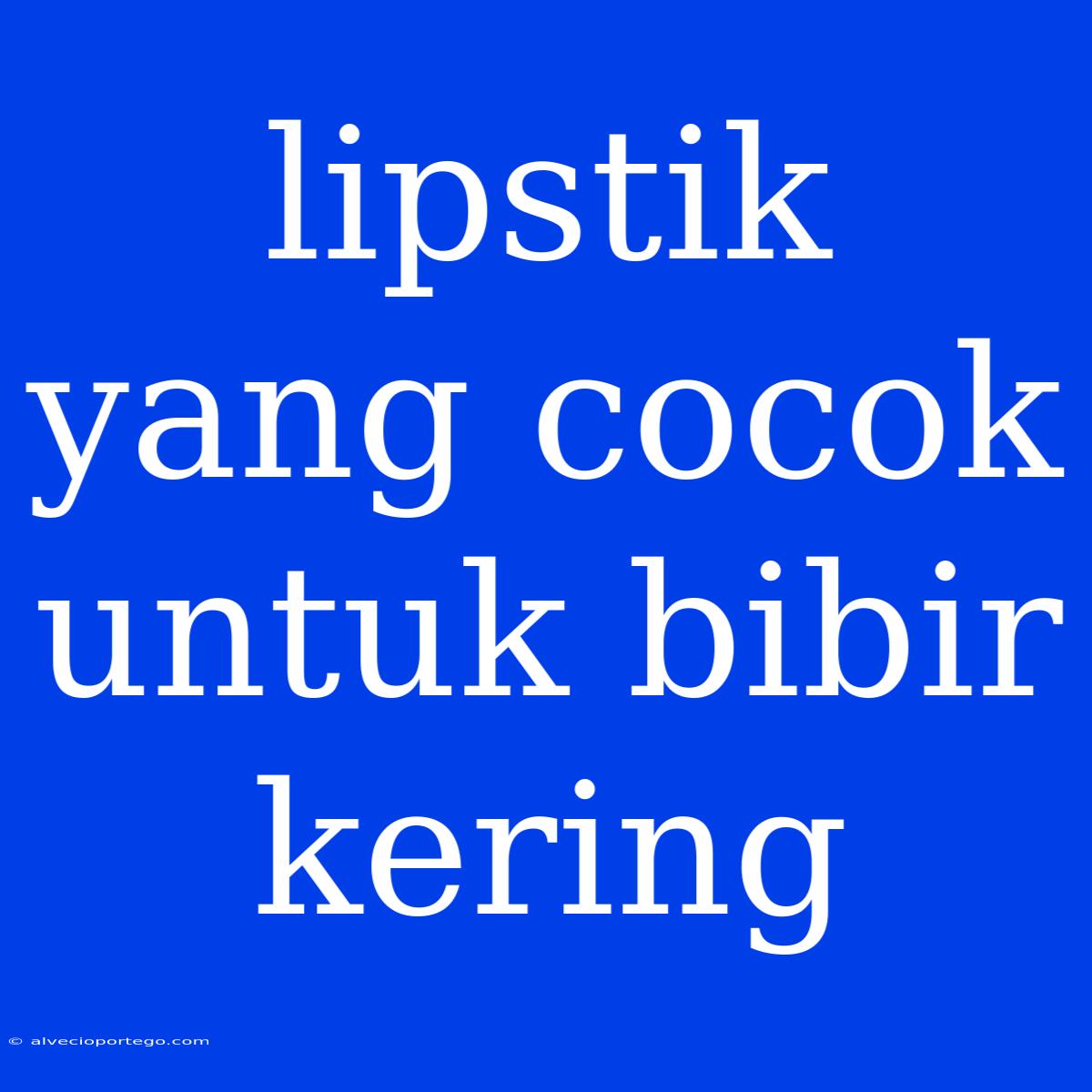 Lipstik Yang Cocok Untuk Bibir Kering