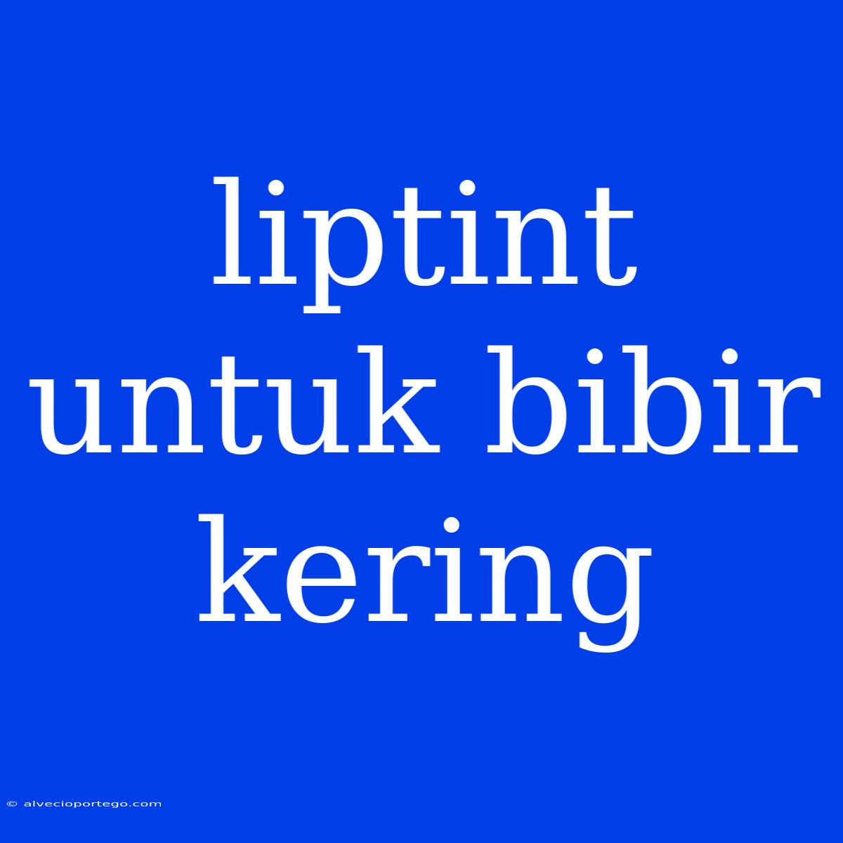 Liptint Untuk Bibir Kering