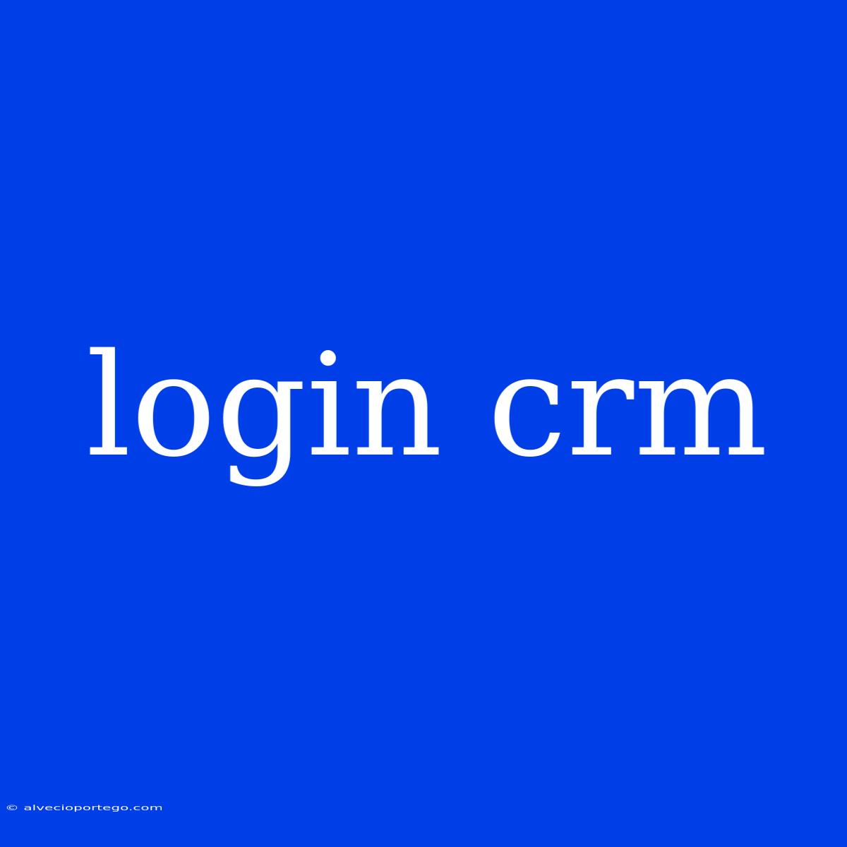 Login Crm