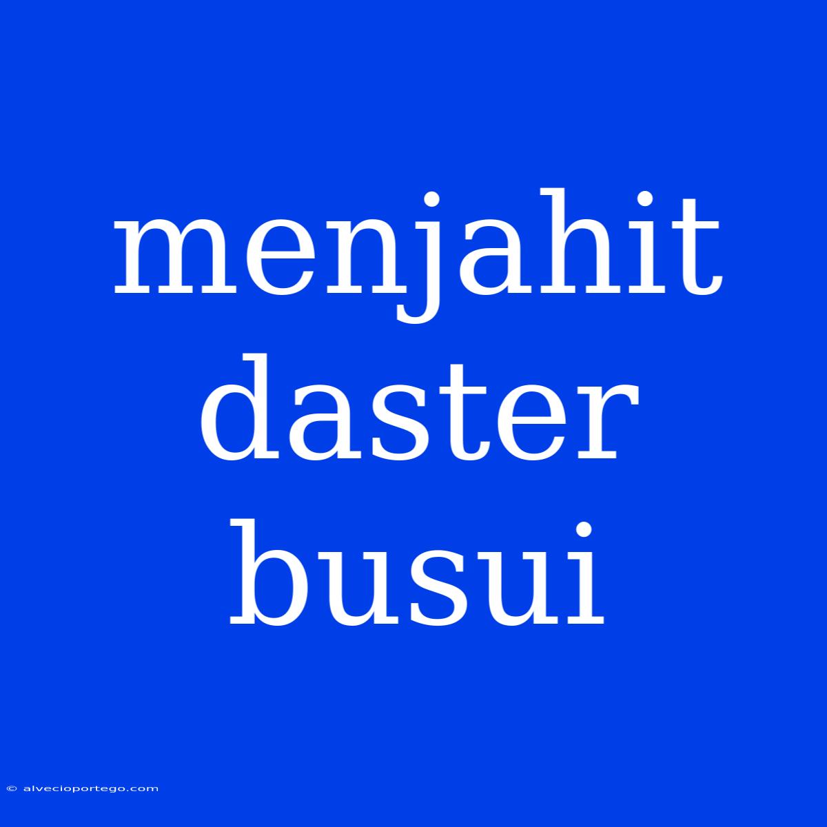 Menjahit Daster Busui