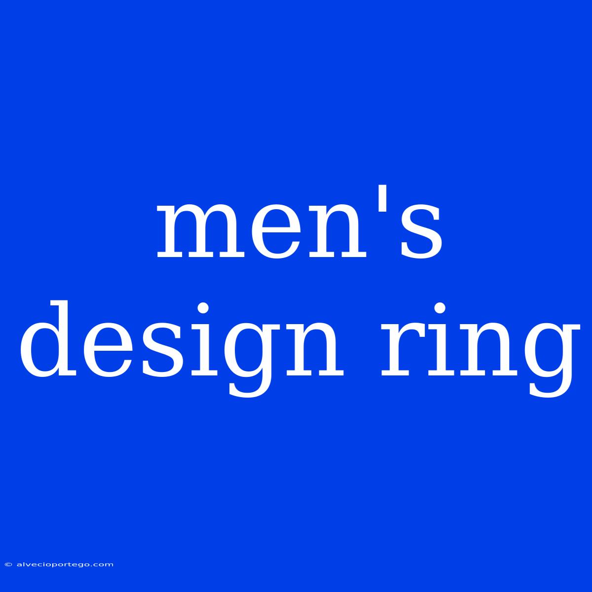 Men's Design Ring