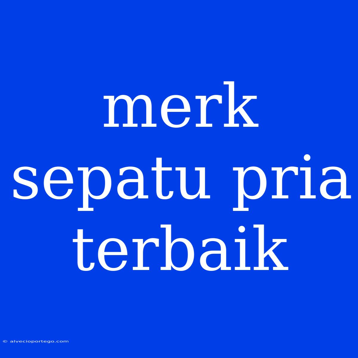 Merk Sepatu Pria Terbaik