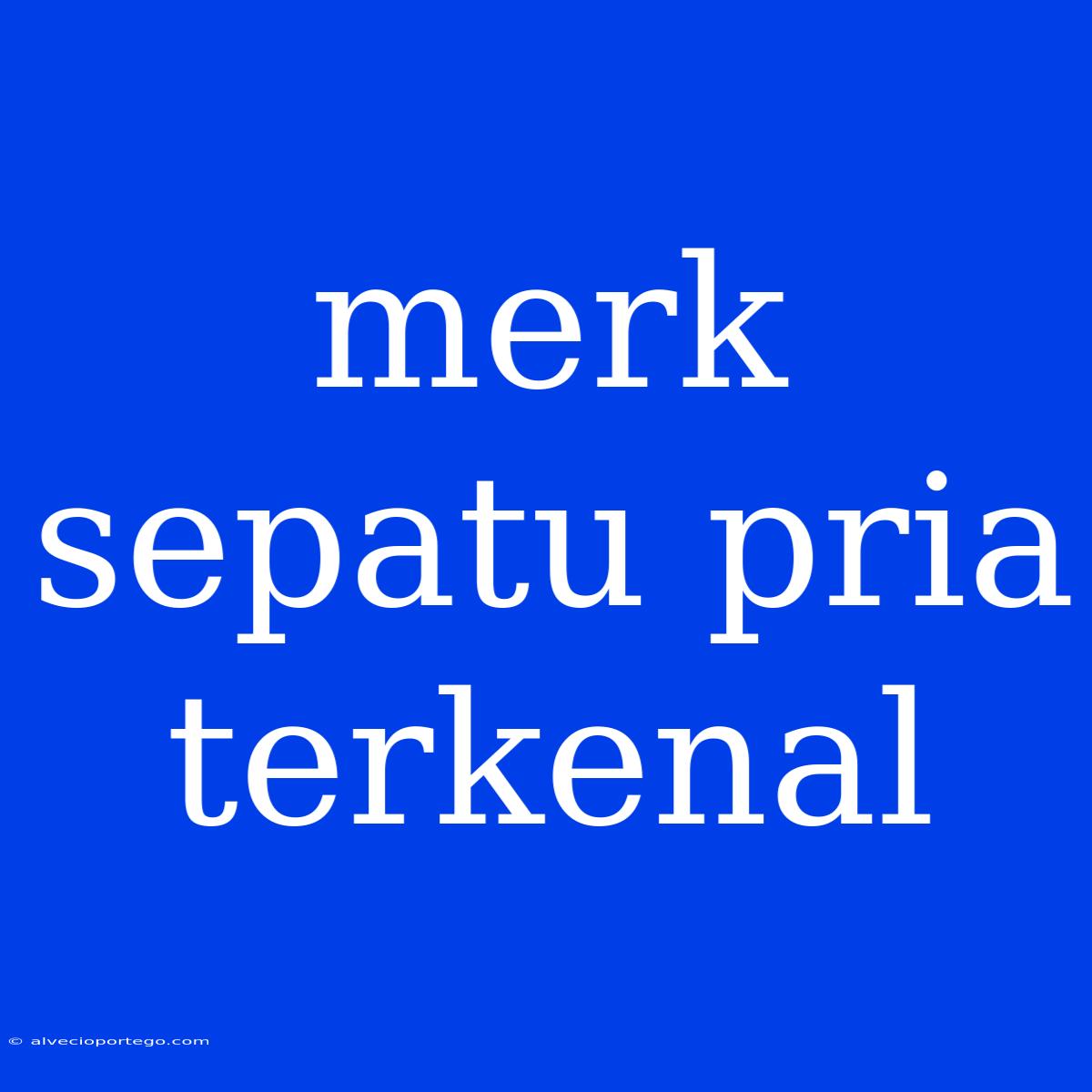 Merk Sepatu Pria Terkenal