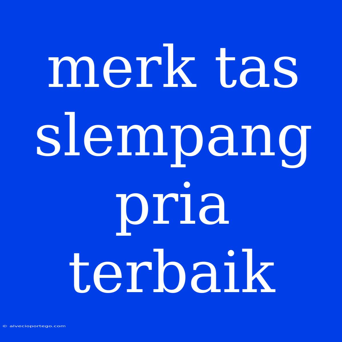 Merk Tas Slempang Pria Terbaik