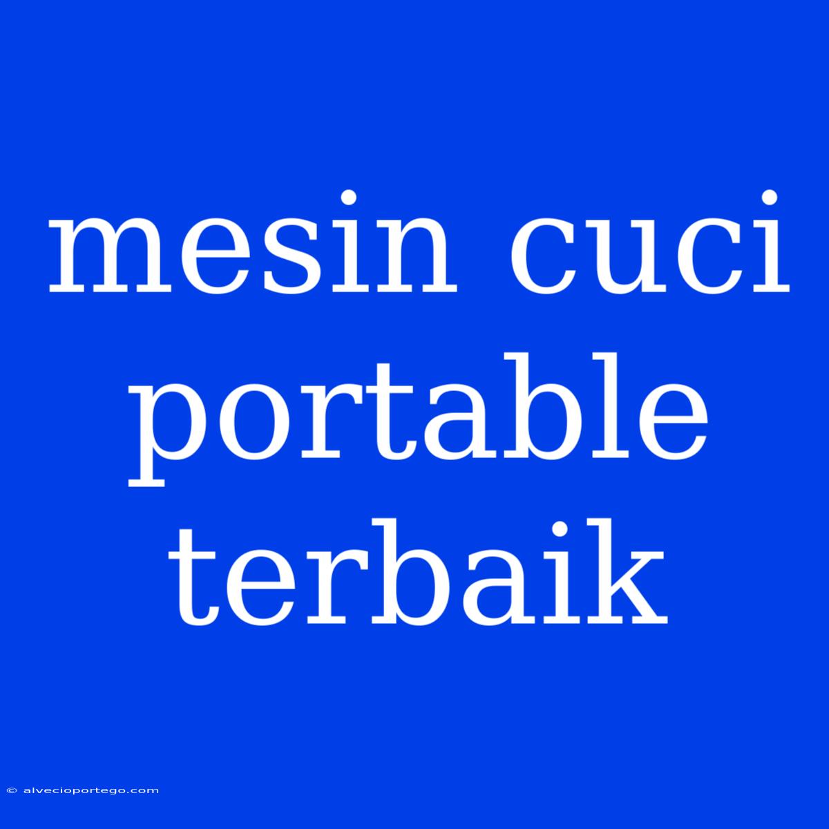 Mesin Cuci Portable Terbaik