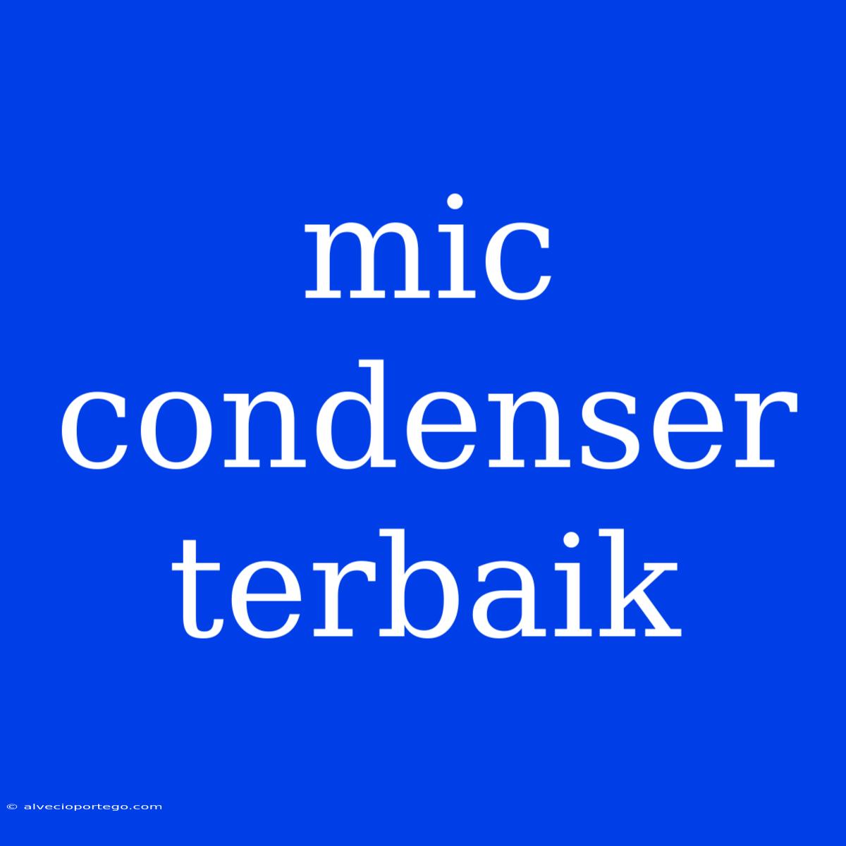 Mic Condenser Terbaik