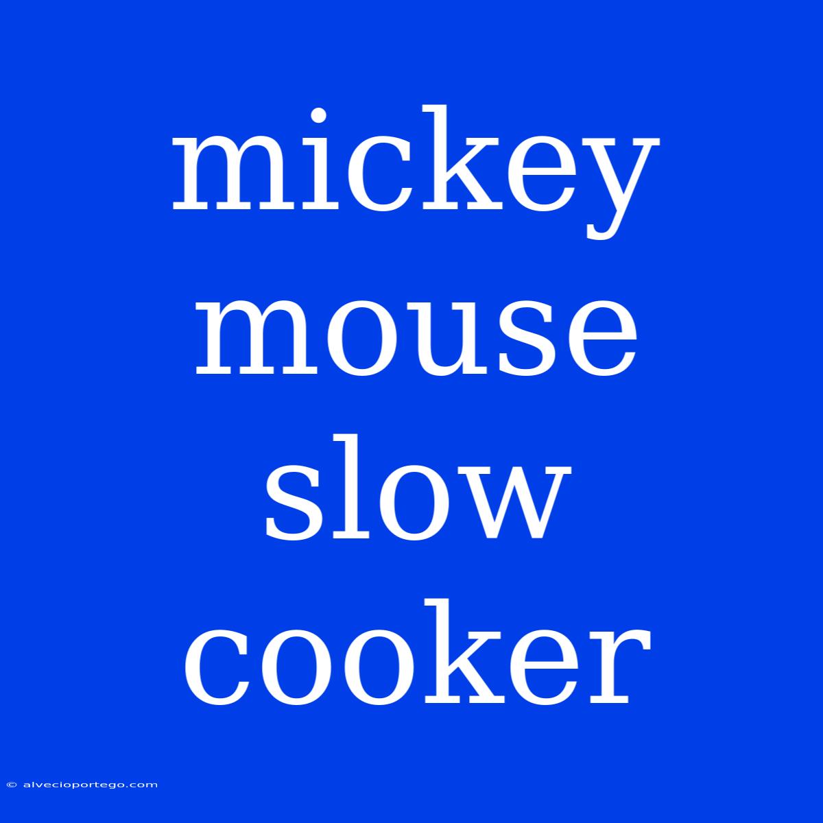 Mickey Mouse Slow Cooker