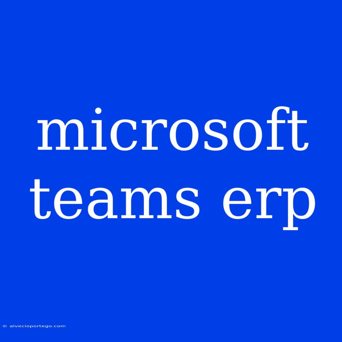 Microsoft Teams Erp