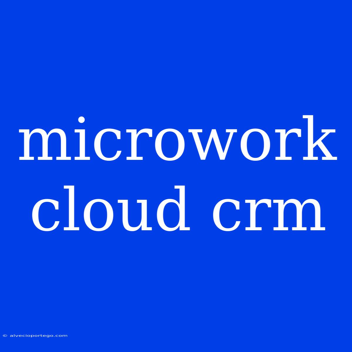 Microwork Cloud Crm