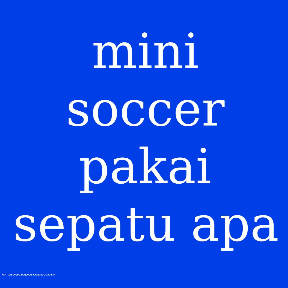 Mini Soccer Pakai Sepatu Apa