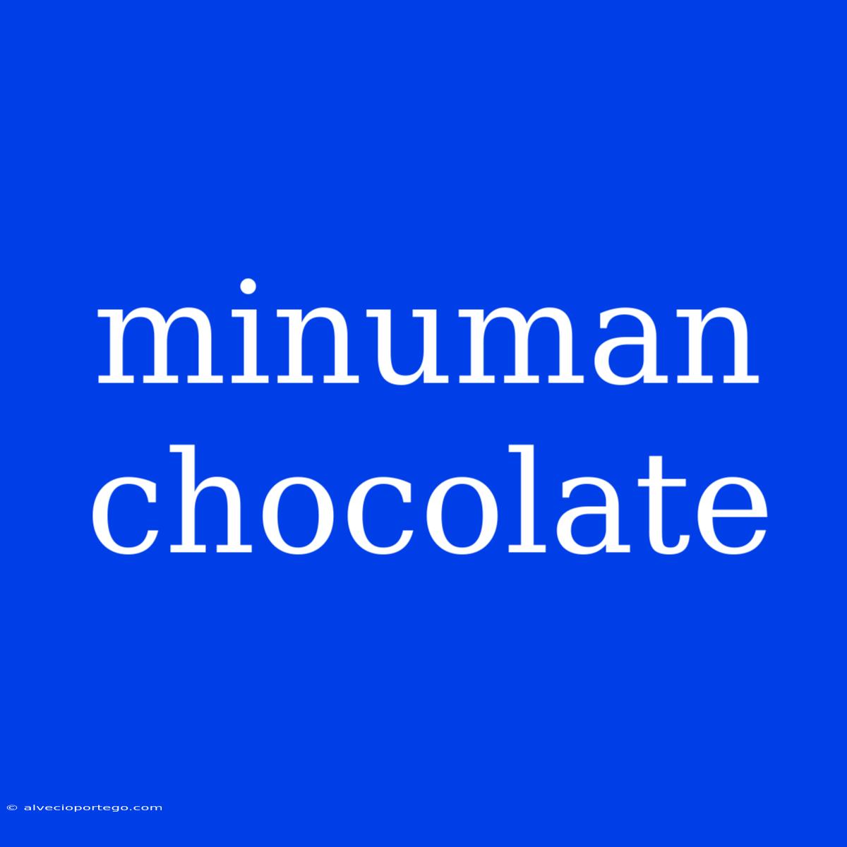 Minuman Chocolate