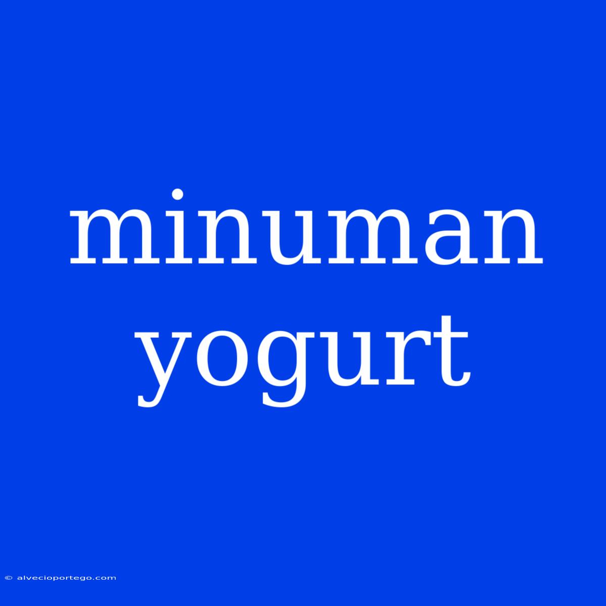 Minuman Yogurt