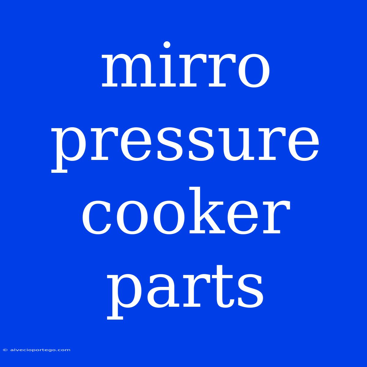 Mirro Pressure Cooker Parts