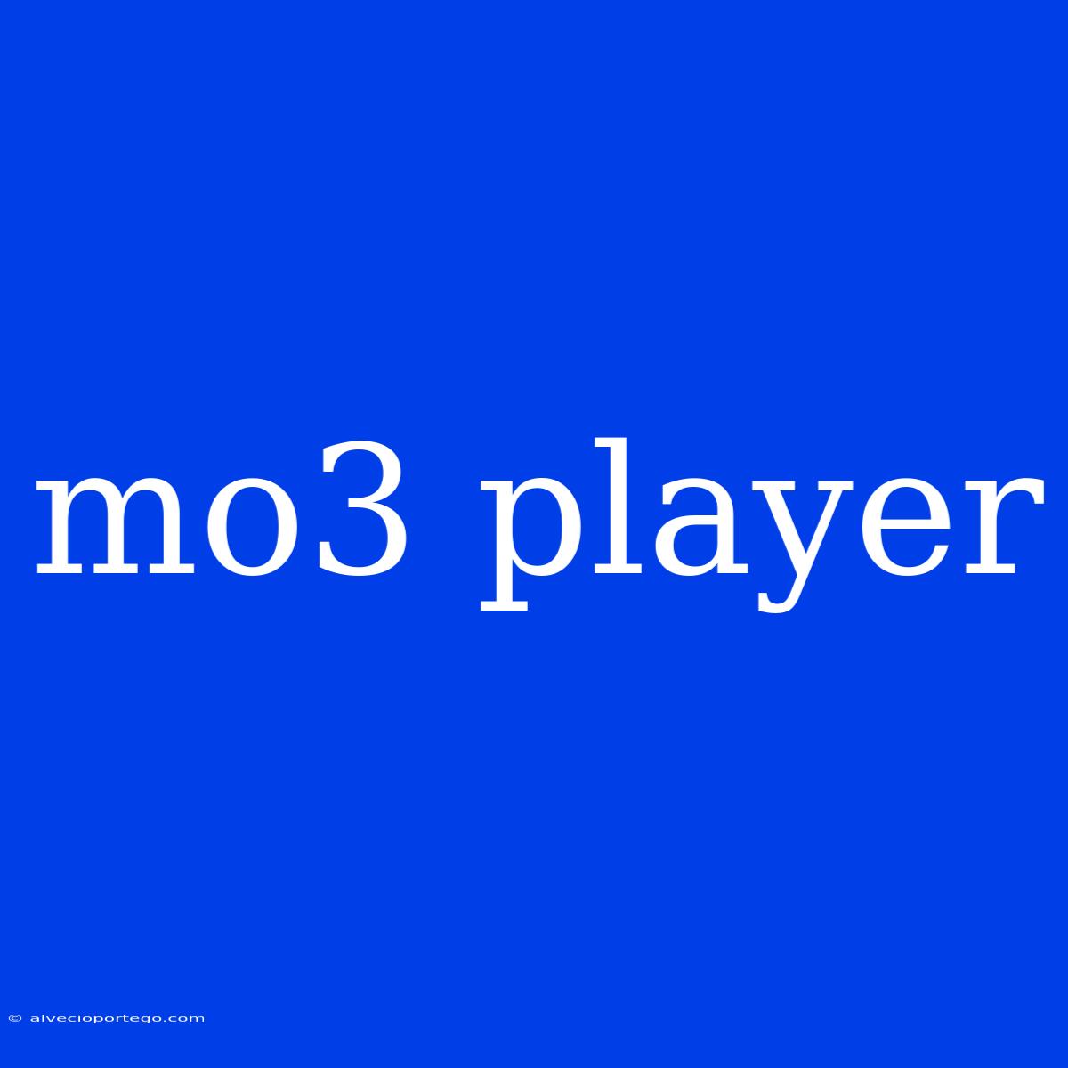 Mo3 Player