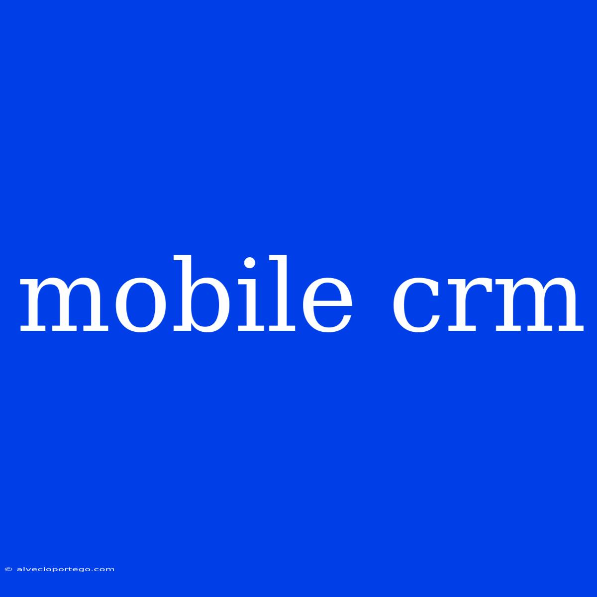 Mobile Crm