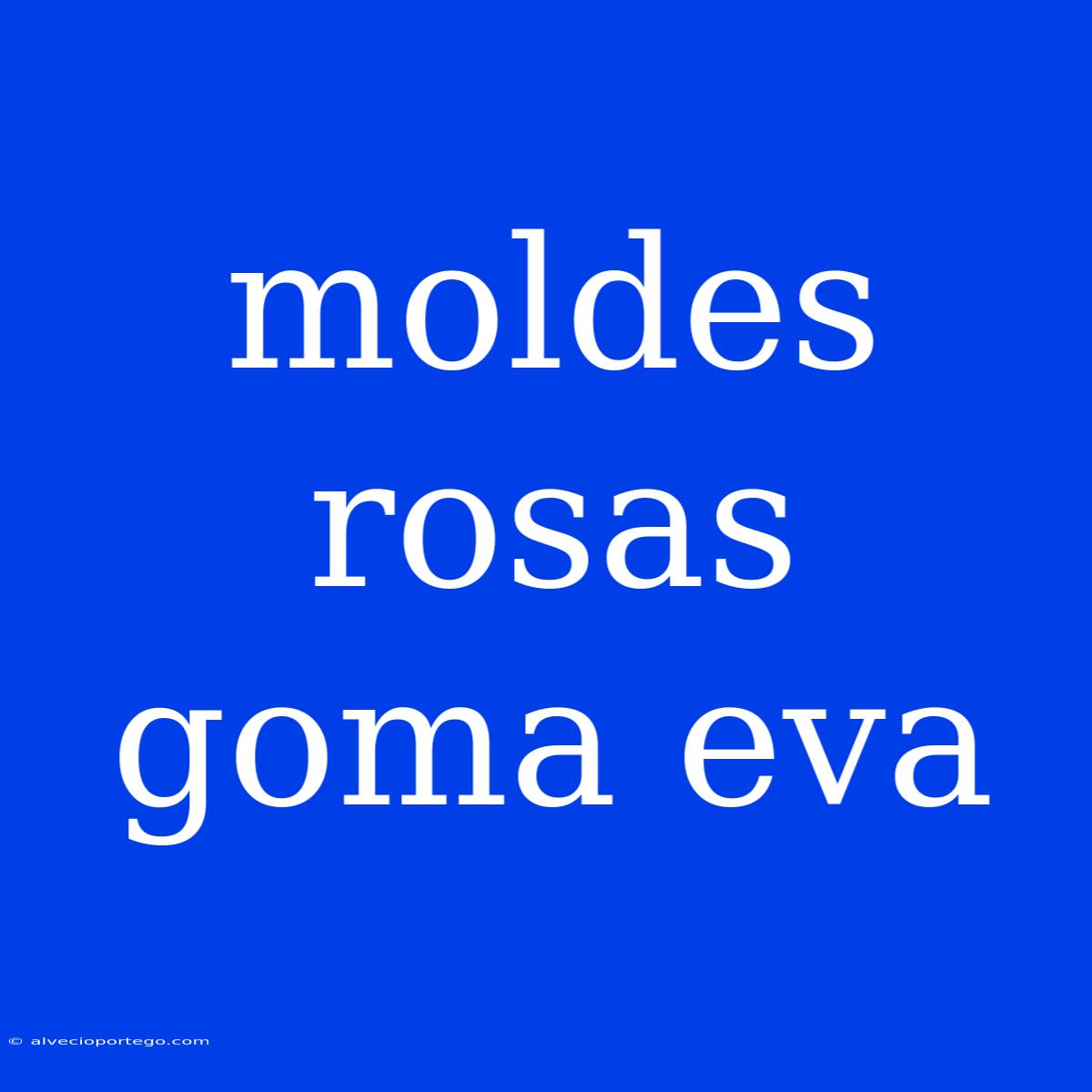 Moldes Rosas Goma Eva