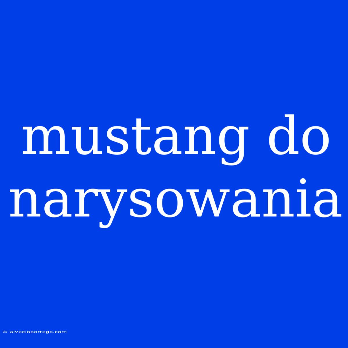 Mustang Do Narysowania